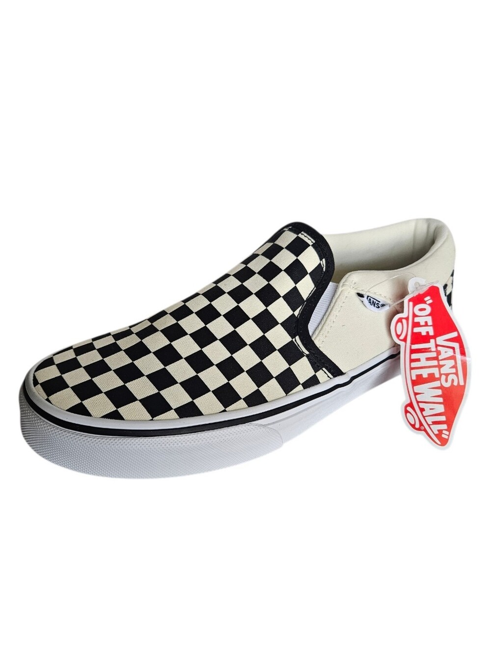 New ONE SINGLE Vans Asher Checkerboard Slip On Shoe Youth Size 7
